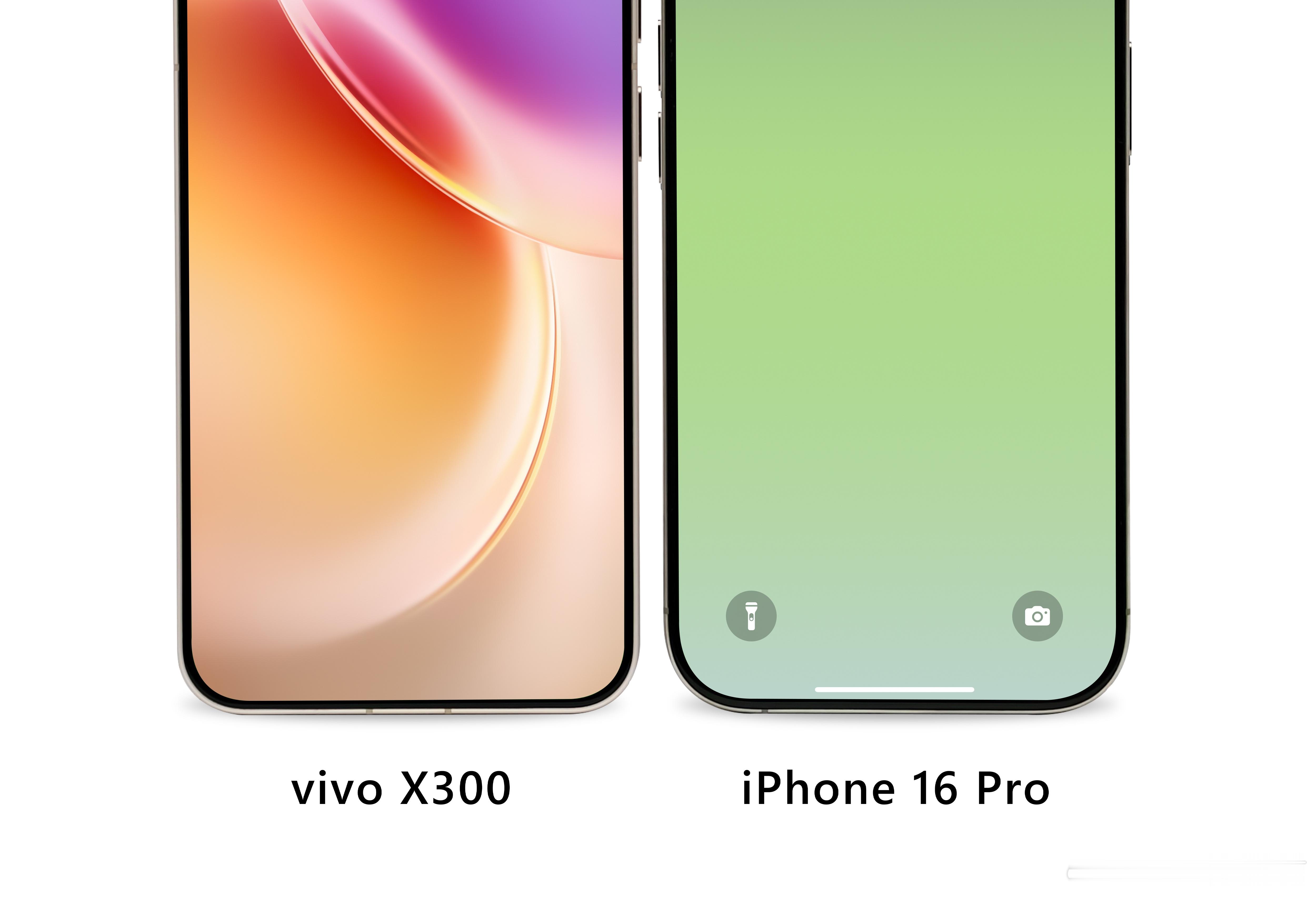 vivo X300正面照公布，蓝厂史上最窄边框是真的窄，尤其是和iPhone一对
