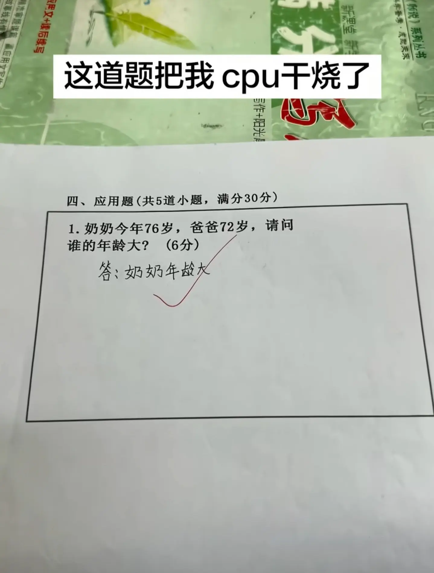 《青春没有售价，奶奶四岁生爸》CPU烧坏了