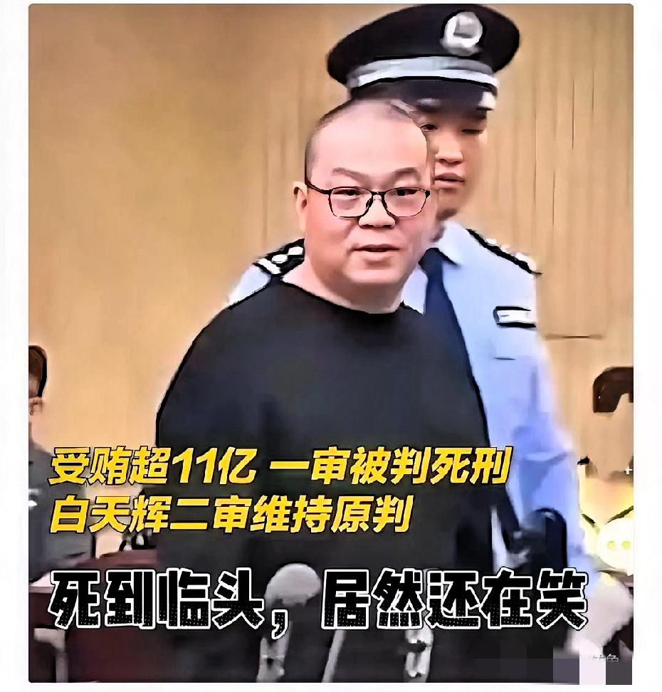 白天辉被判死刑那张照片，我是真没看懂，死到临头了居然还笑得出来？

白天辉被判死