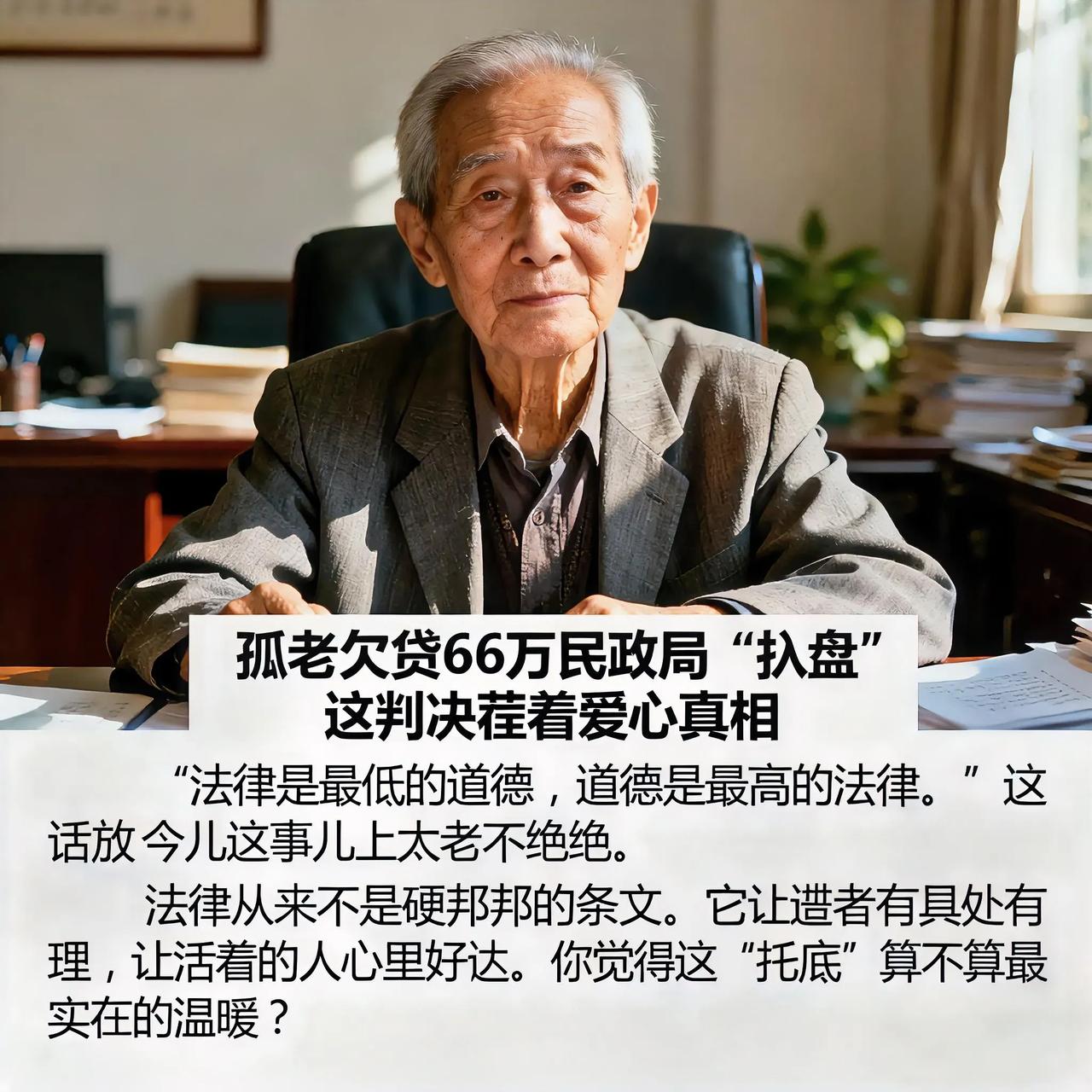 孤老欠贷66万民政局