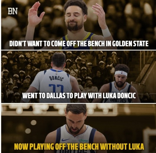 克莱昔日拒当勇士替补，兜兜转转还是回到了板凳席。新赛季篮不住 ​​​