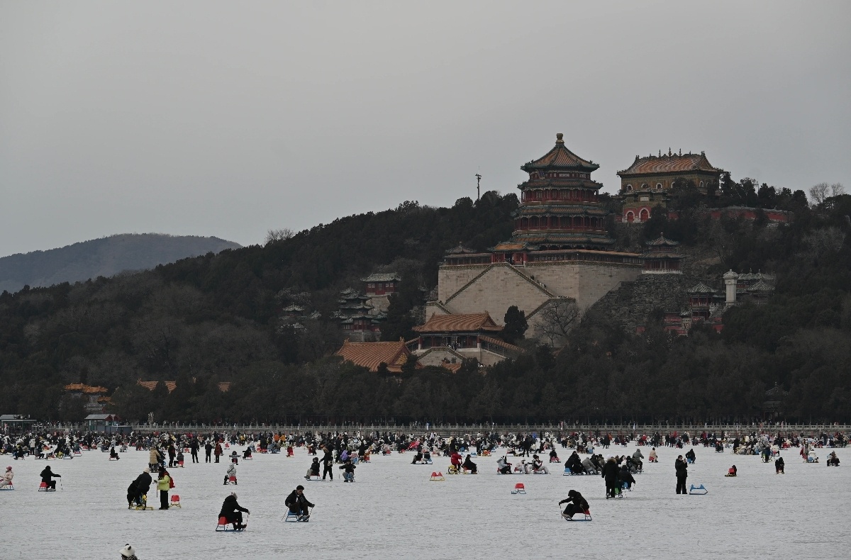 颐和园感觉有一亿人我都怀疑我和他们在不在一个北京，大中午零下9℃，还刮着四五级的