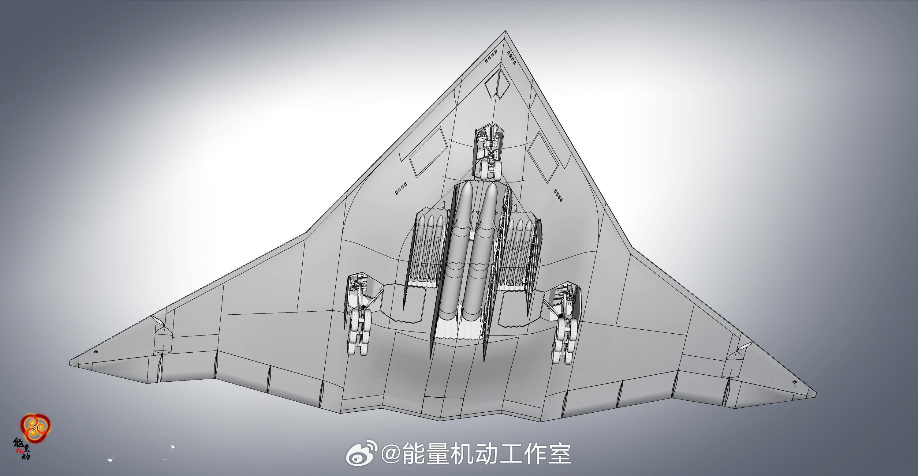 超音速隐轰CG 太帅了！可内置二枚中程高超音速导弹 图源见水印烽火问鼎计划