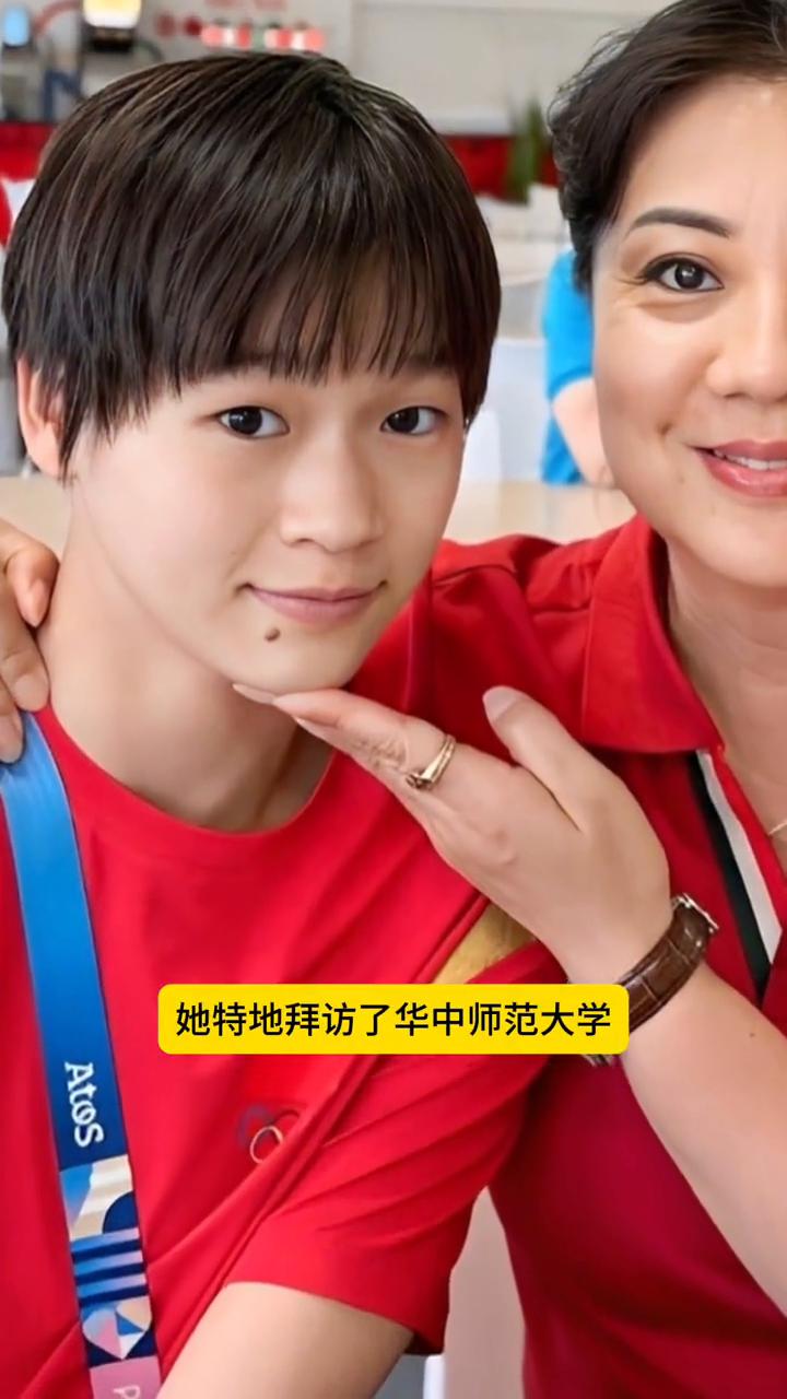 全红蝉不为人知的故事。
没想到全红婵来到了湖北武汉，她特地拜访了华中师范大学。在
