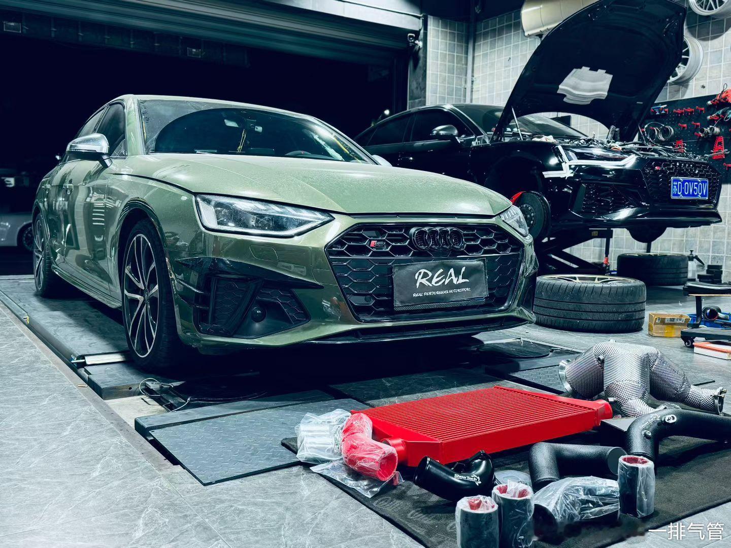 24款 奥迪S4 3.0T 升级CSK头段200目，Snow 加大中冷和涡轮管 