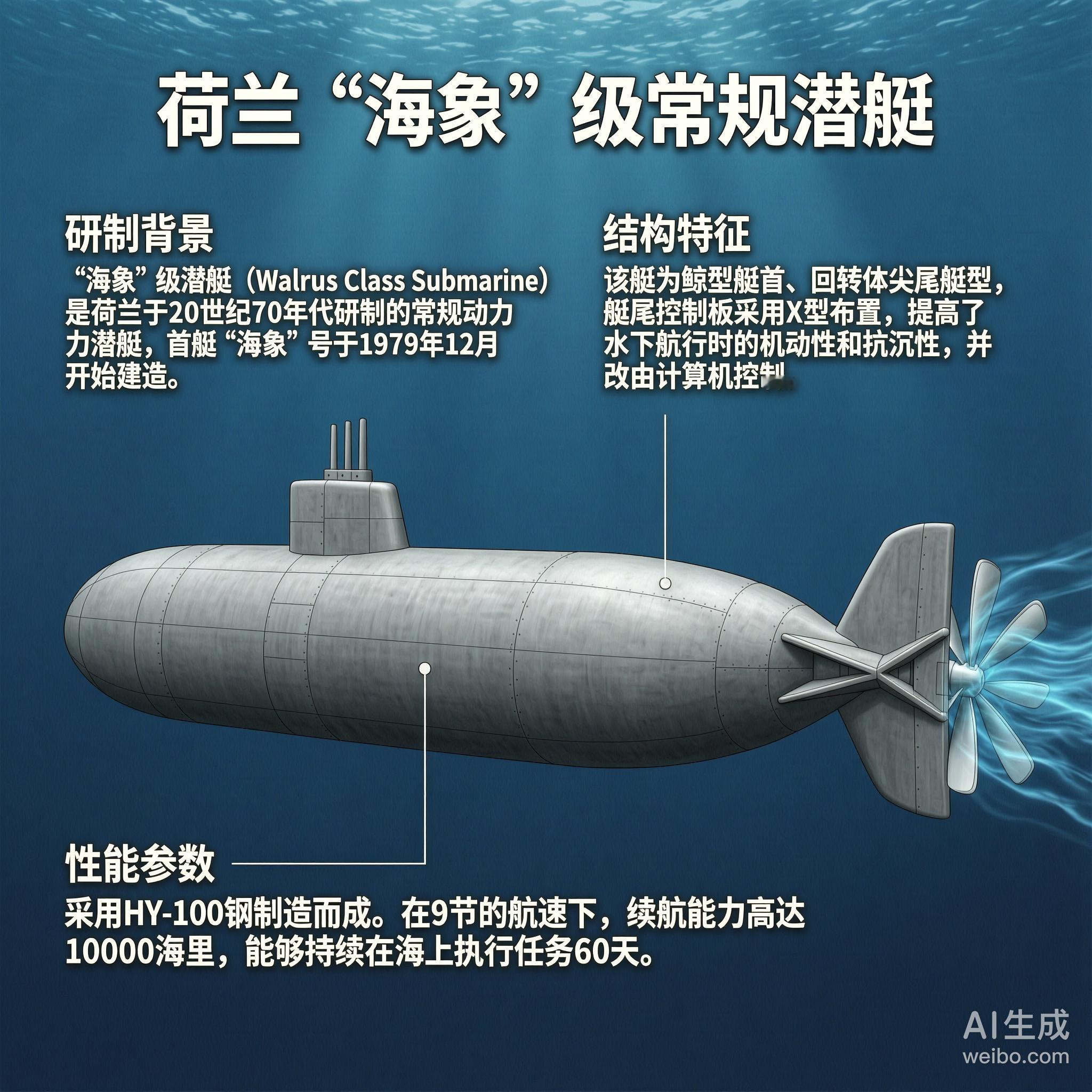 军事ai新视野 荷兰“海象”级常规潜艇“海象”级潜艇（Walrus Class 