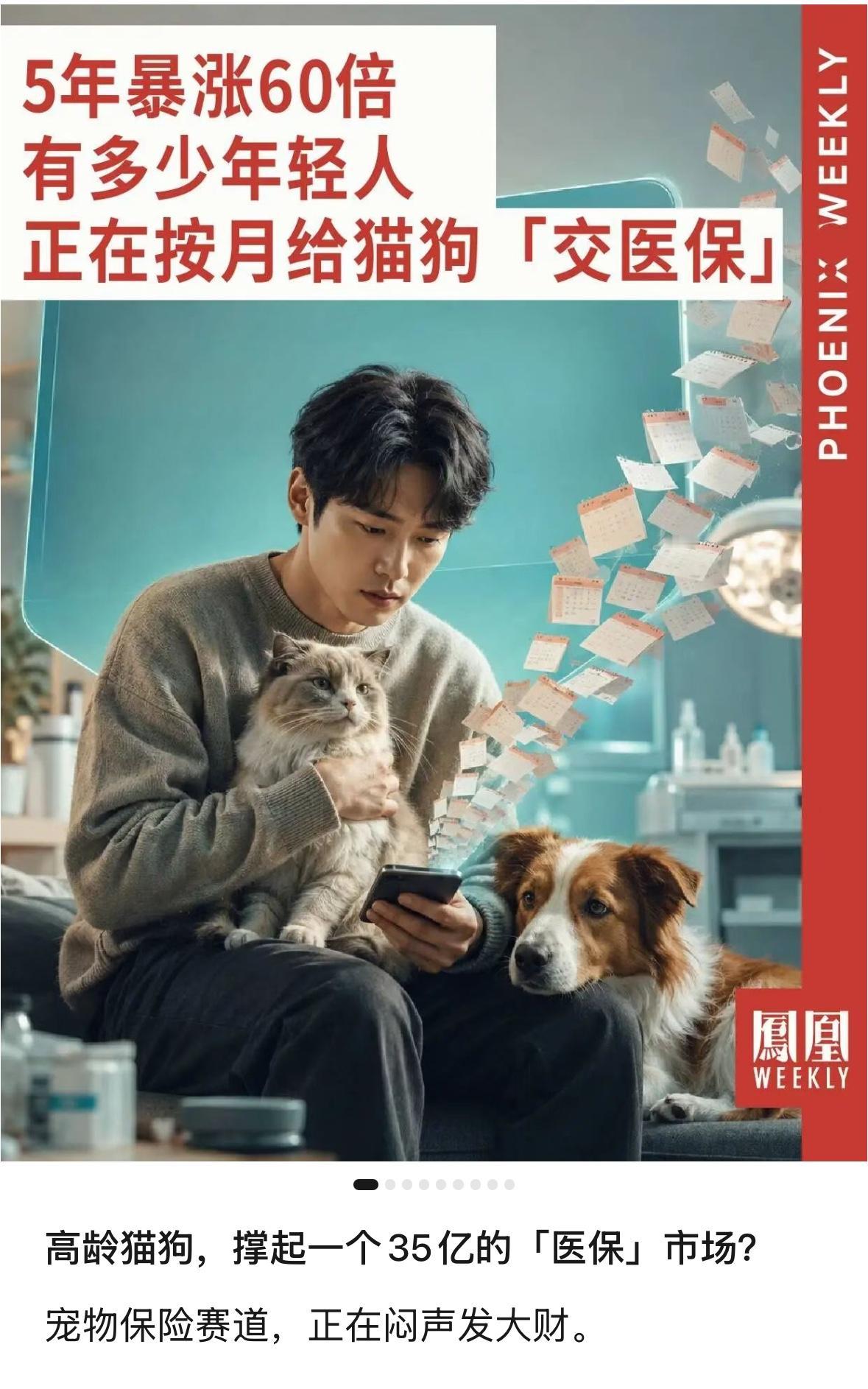 猫狗的医保达到了35亿！5年增长60倍。不养孩子，只养宠物？如是，绝不是一个好事
