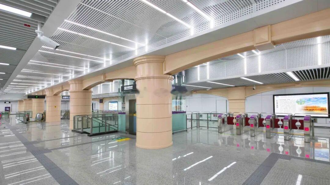 福建省首条跨市域地铁-厦门地铁6号线角美延伸段部分车站实拍 漳州段的车站装修风格