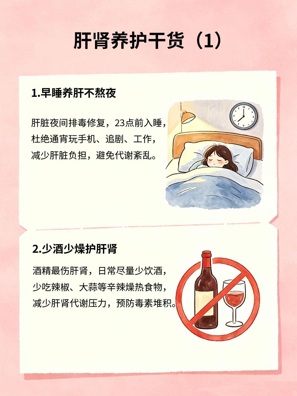 肝肾养护干货，成年人必备养生课
成年人长期熬夜、久坐、压力大、应酬多，肝肾容易悄