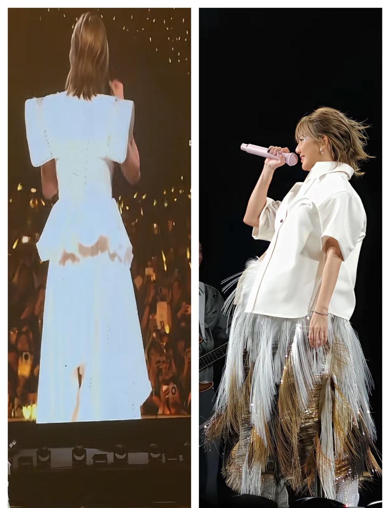 先别急着喊“发福”。
真要胖，那种一上镜就兜不住的肉，是藏不住的。
演唱会那