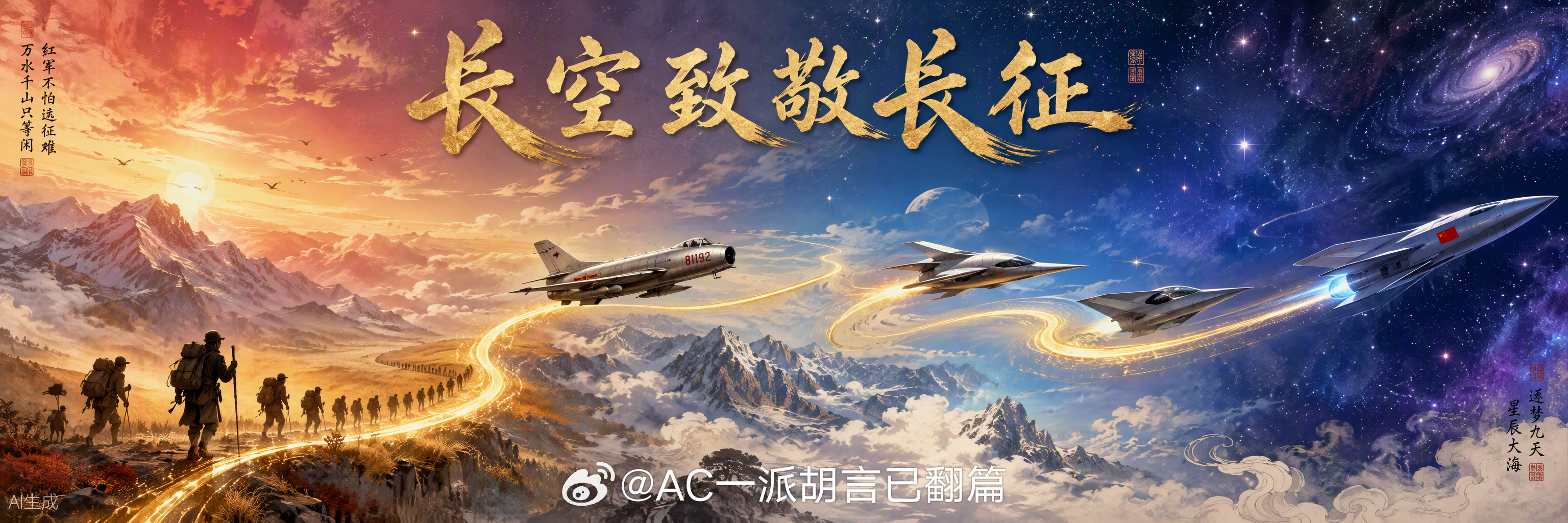长空致敬长征烽火问鼎计划 每一代人，都有每一代人的长征。 作为一名老军迷，我年少