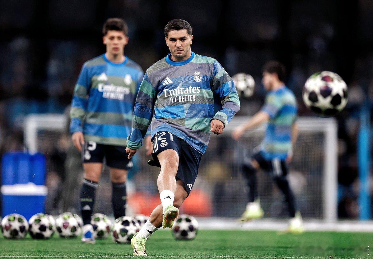 Real Madrid players from warm-ups 曼城vs皇马
