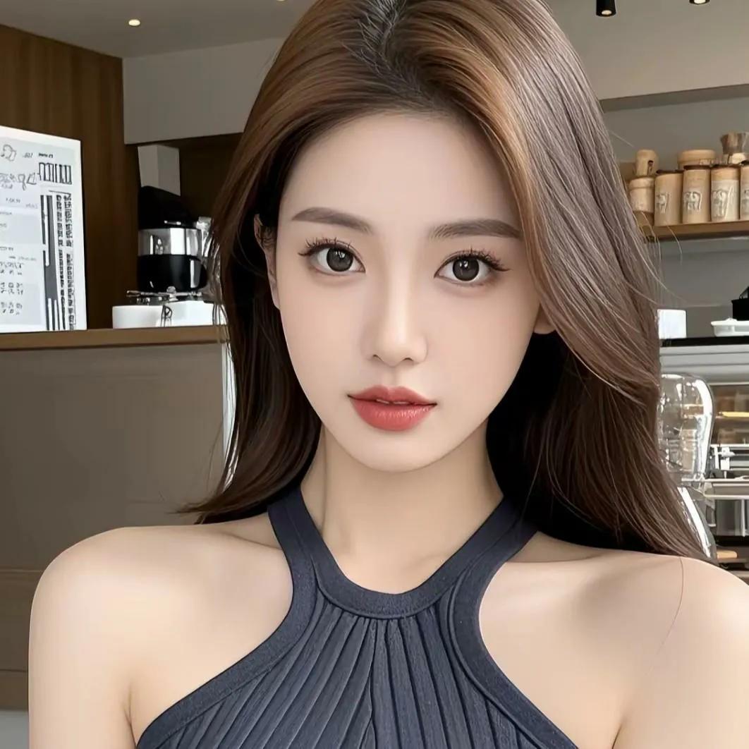 元气少女，咖啡馆里的清新时光。