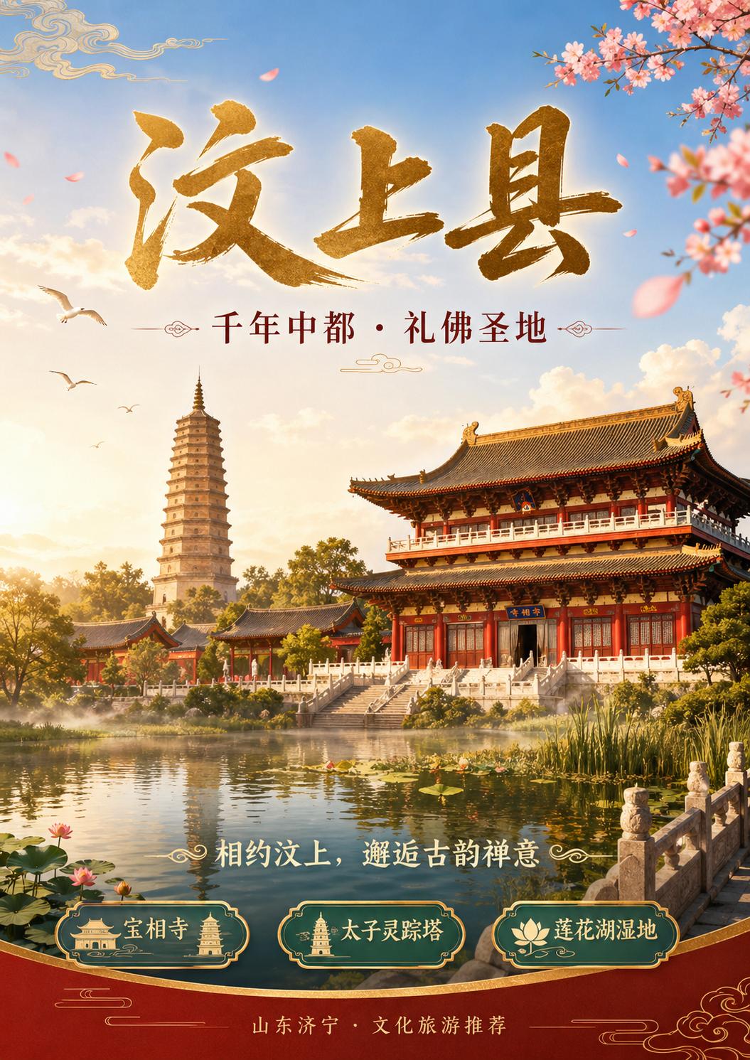 汶上县，古称中都，地处山东济宁北部，历史悠久、文脉绵长。

这里有宝相寺的庄严古