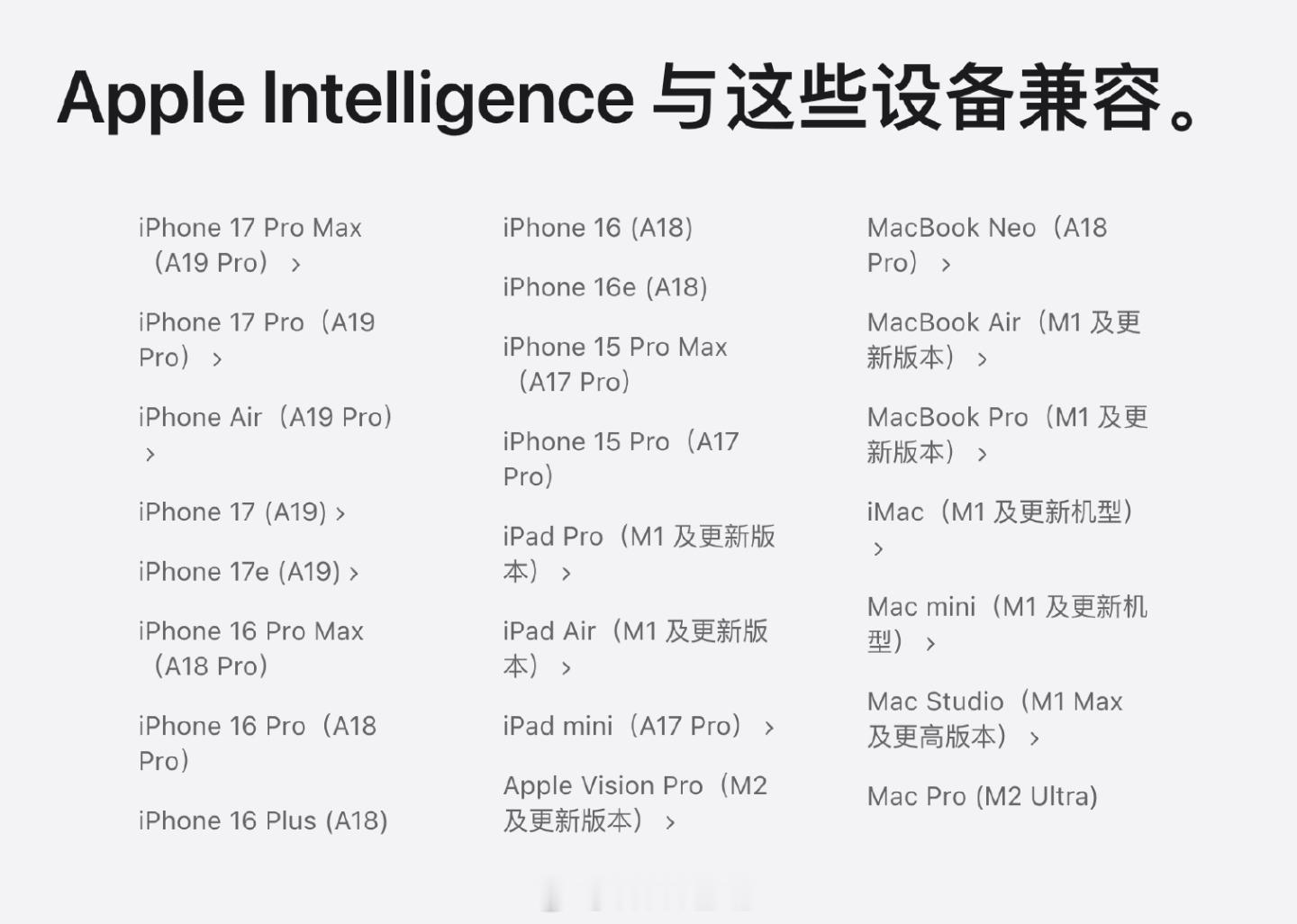 国行苹果AI支持机型国行 Apple Intelligence 只支持 iPho
