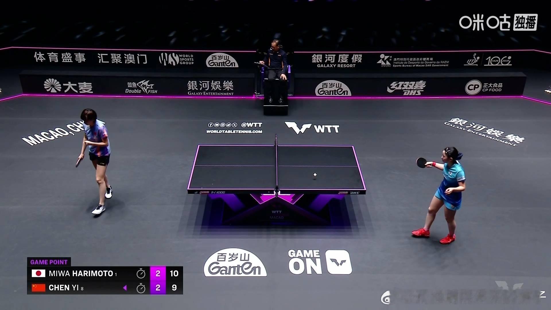 陈熠vs张本美和 陈熠13比11张本美和拿下第五局 大比分三比二 ​​​