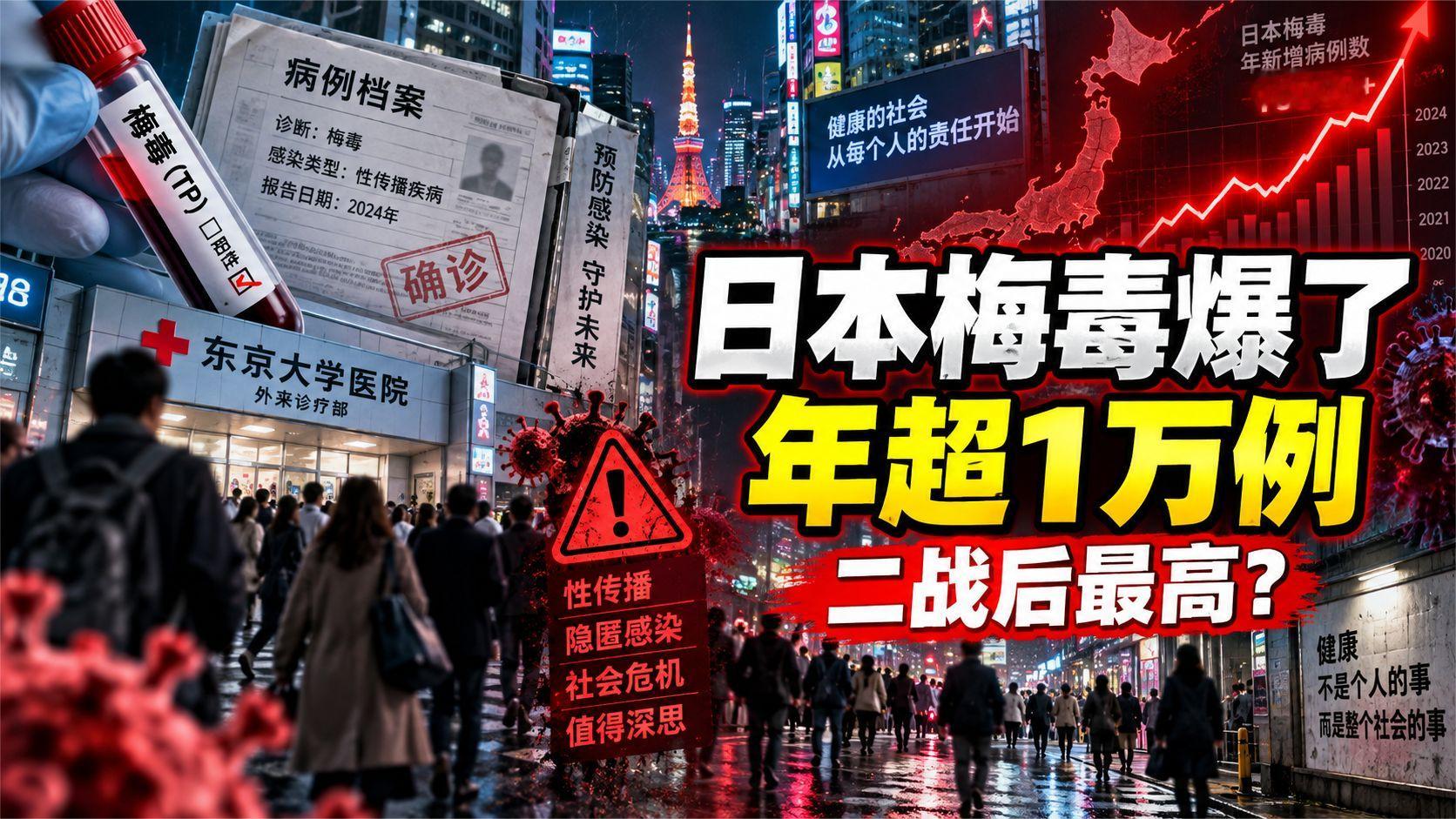 日本梅毒感染超每年1万例创二战最高纪录，这背后的原因让人深思