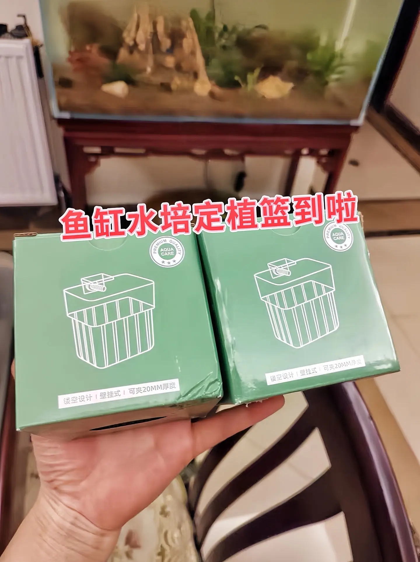 一是可以固定植株。在鱼缸这种特殊的水环境里，定植篮能够把植物稳固地放置...