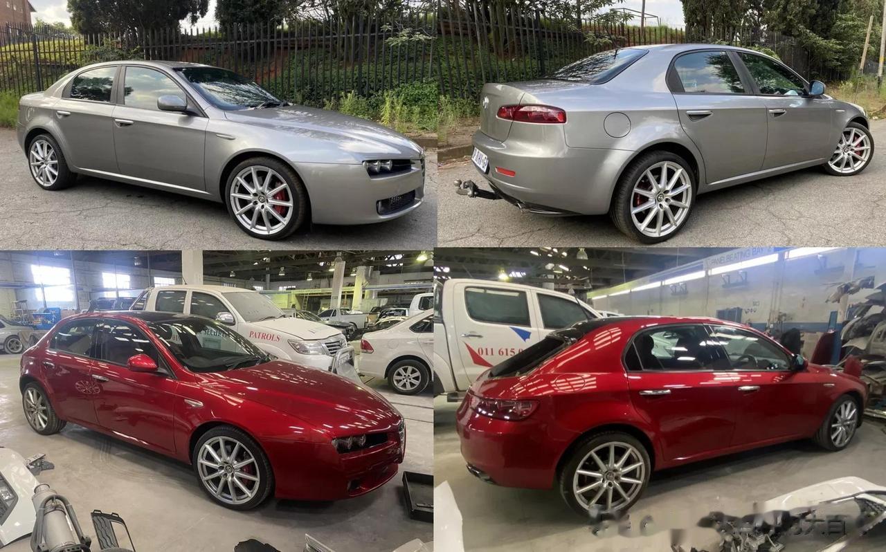 外国一位阿尔法罗密欧车主将一台Brera的车尾嫁接到159上，打造了独一无二的五