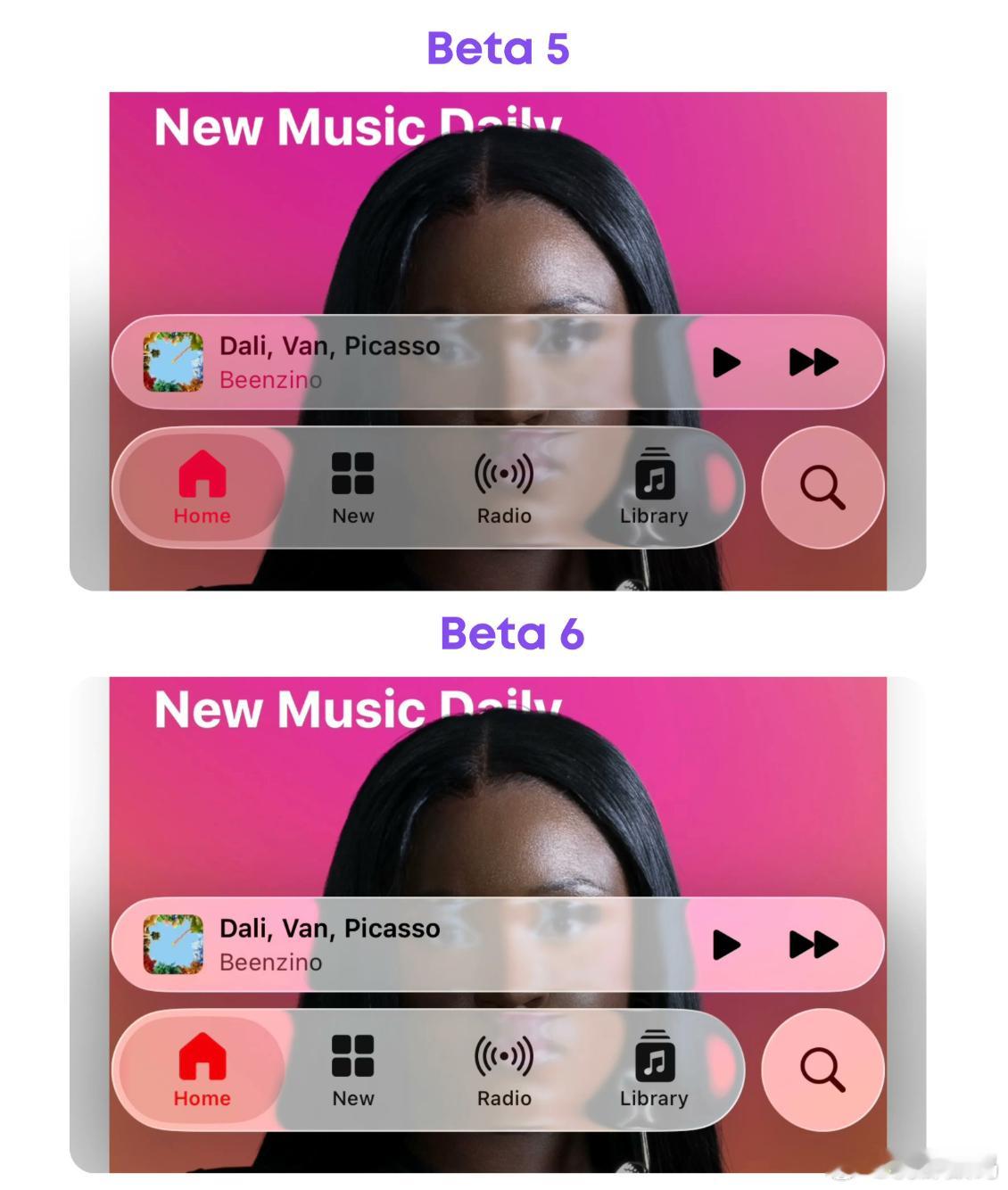 iOS 26测试版中的液态玻璃透明度咋变来变去，是Bug还是内部在纠结或在博弈呈