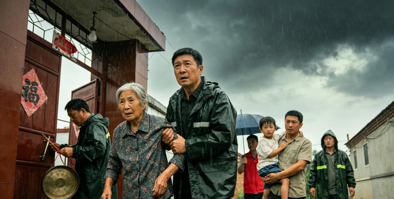 暴雨突至 村支书紧急转移579名群众
 
近日，一场强降雨突袭某村，河水暴涨、险