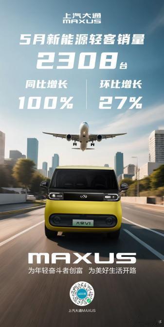 封面快讯5 月，上汽大通销量环比继续稳增，其中“大拿”领衔的新能源轻客成为核心增