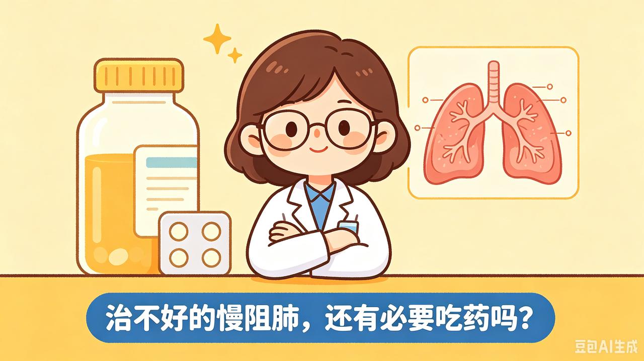 治不好的慢阻肺,还有必要吃药吗?

治不好的慢阻肺，还有必要天天吃药吗？很多老人
