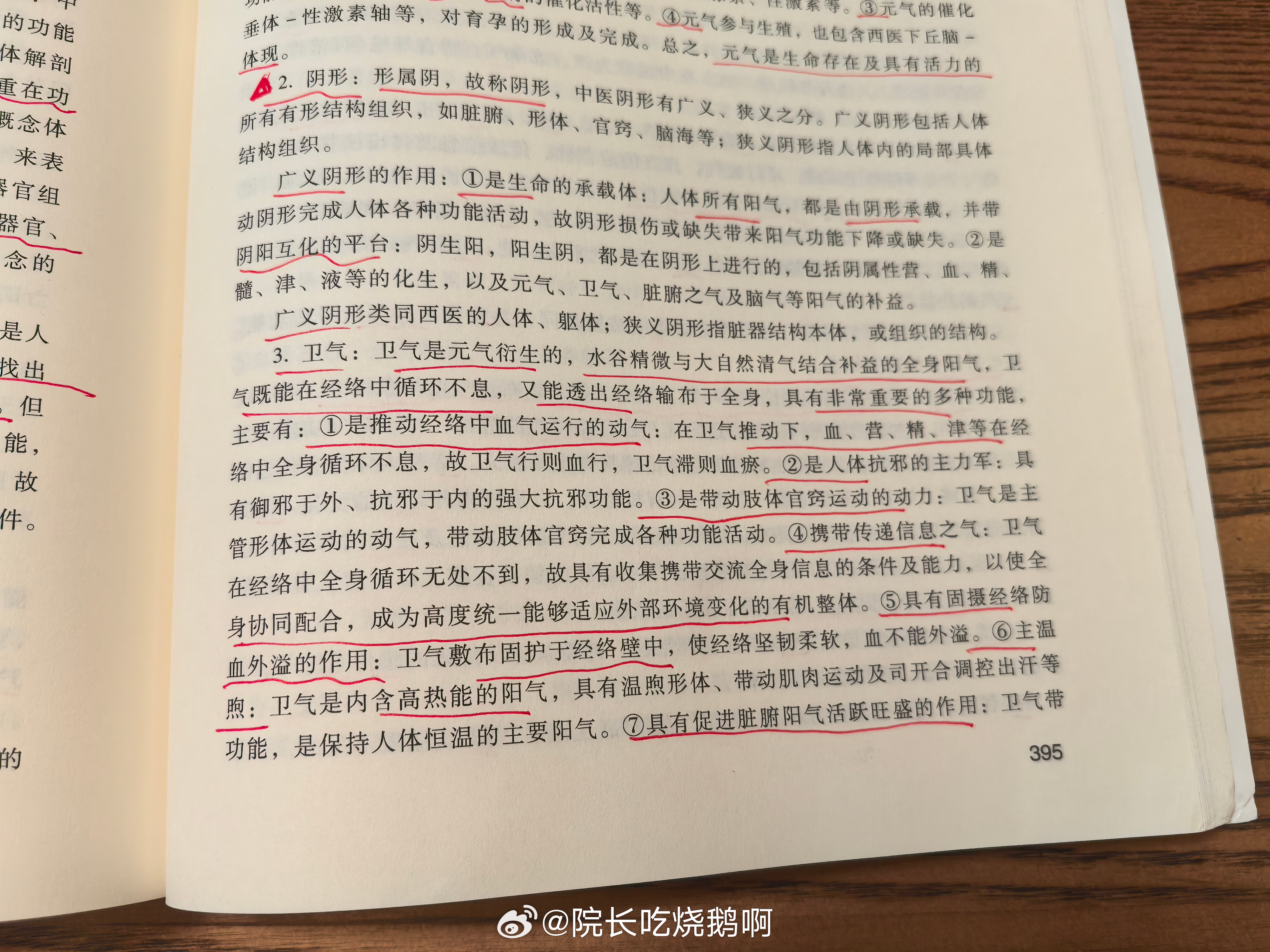 中医雷昌林   卫气：卫气是元气衍生的，水谷精微与大自然清气结合补益的全身阳气。