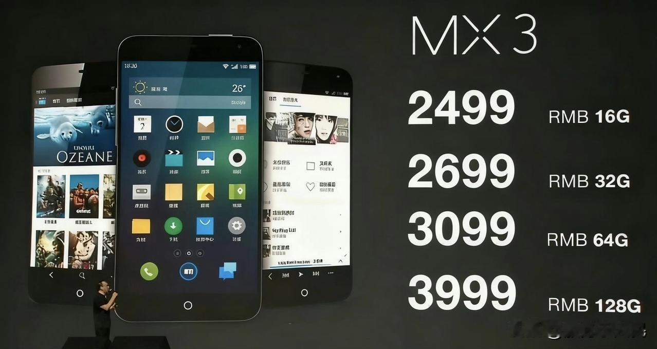 🔥魅族MX3，魅族巅峰！2013年9月2日于北京水立方发布的旗舰机型，搭载三星