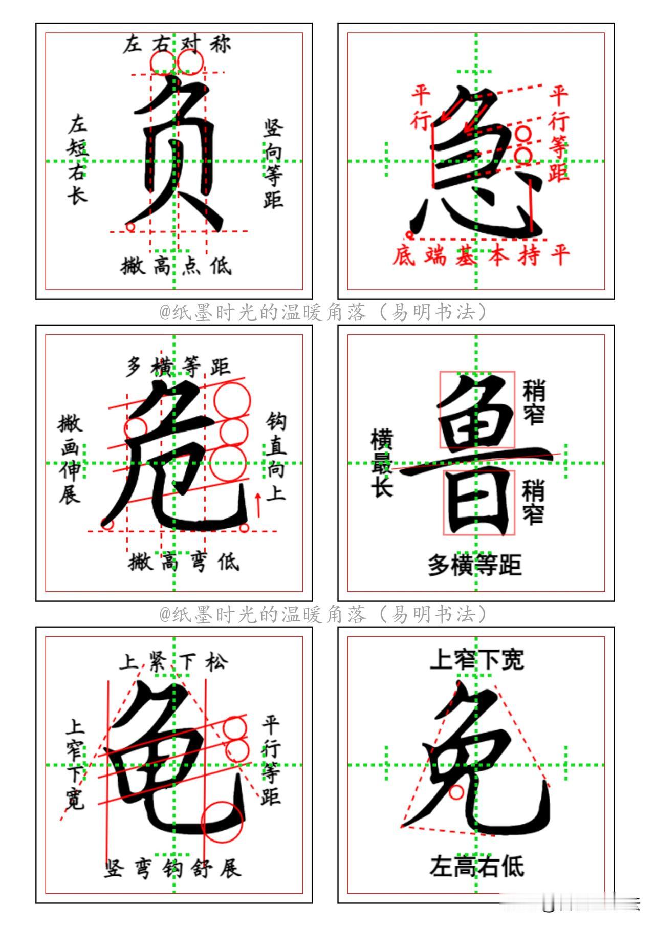 练字总写歪、大小不一，根源不是控笔差，是不懂字的结构规律。上下结构字牢记横画等距
