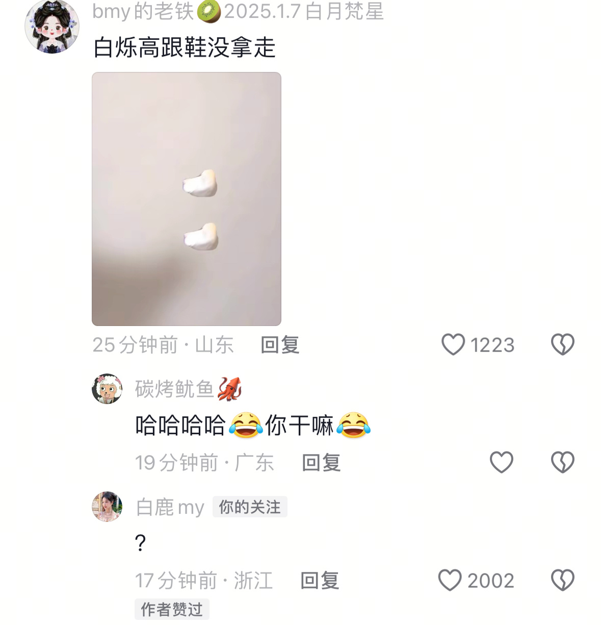 鹿毛梗和菠那个鹿一样 无止境白鹿：？ 白鹿白烁  🦌 
