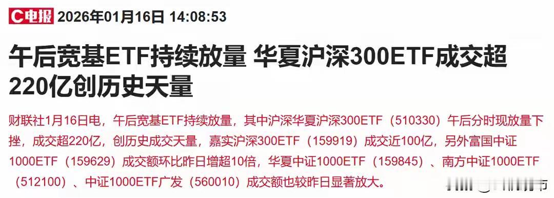 午后宽基ETF持续放量开赎，盘面语言是什么？

今天大A分歧进一步放大，连刚放大