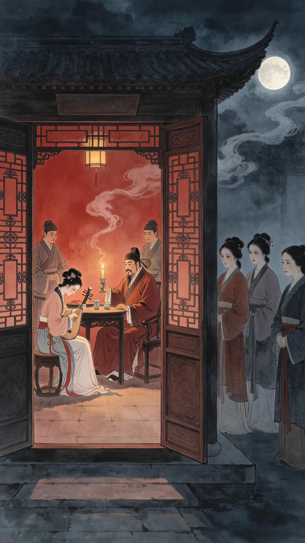 《金瓶梅》给人误会，以为它所反映的明末社会妇女卖唱是正经营生呢。
你看西门庆去到