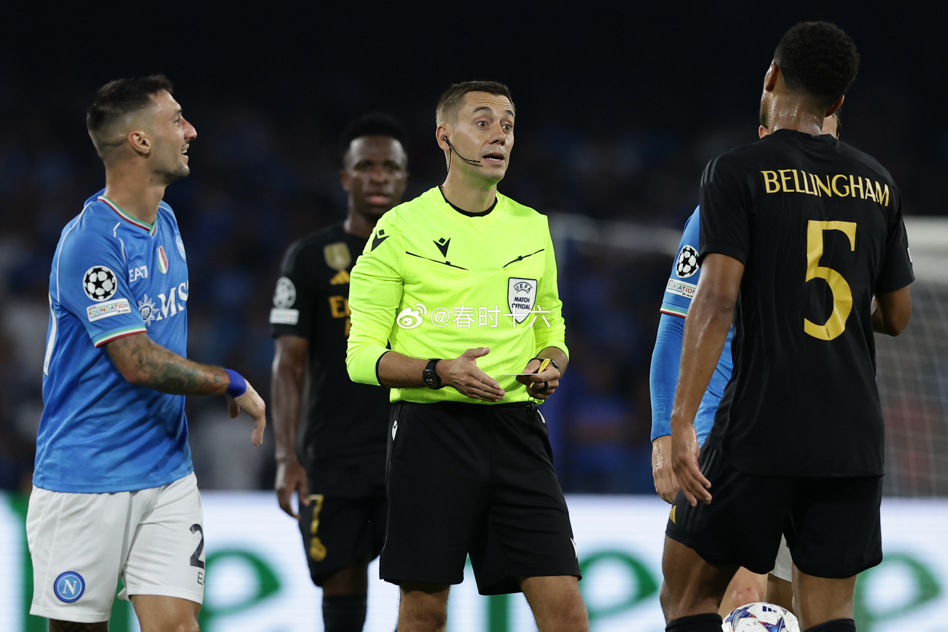 皇马VS曼城欧冠裁判安排：法国裁判组执法，主裁判蒂尔潘北京时间12月11日凌晨4