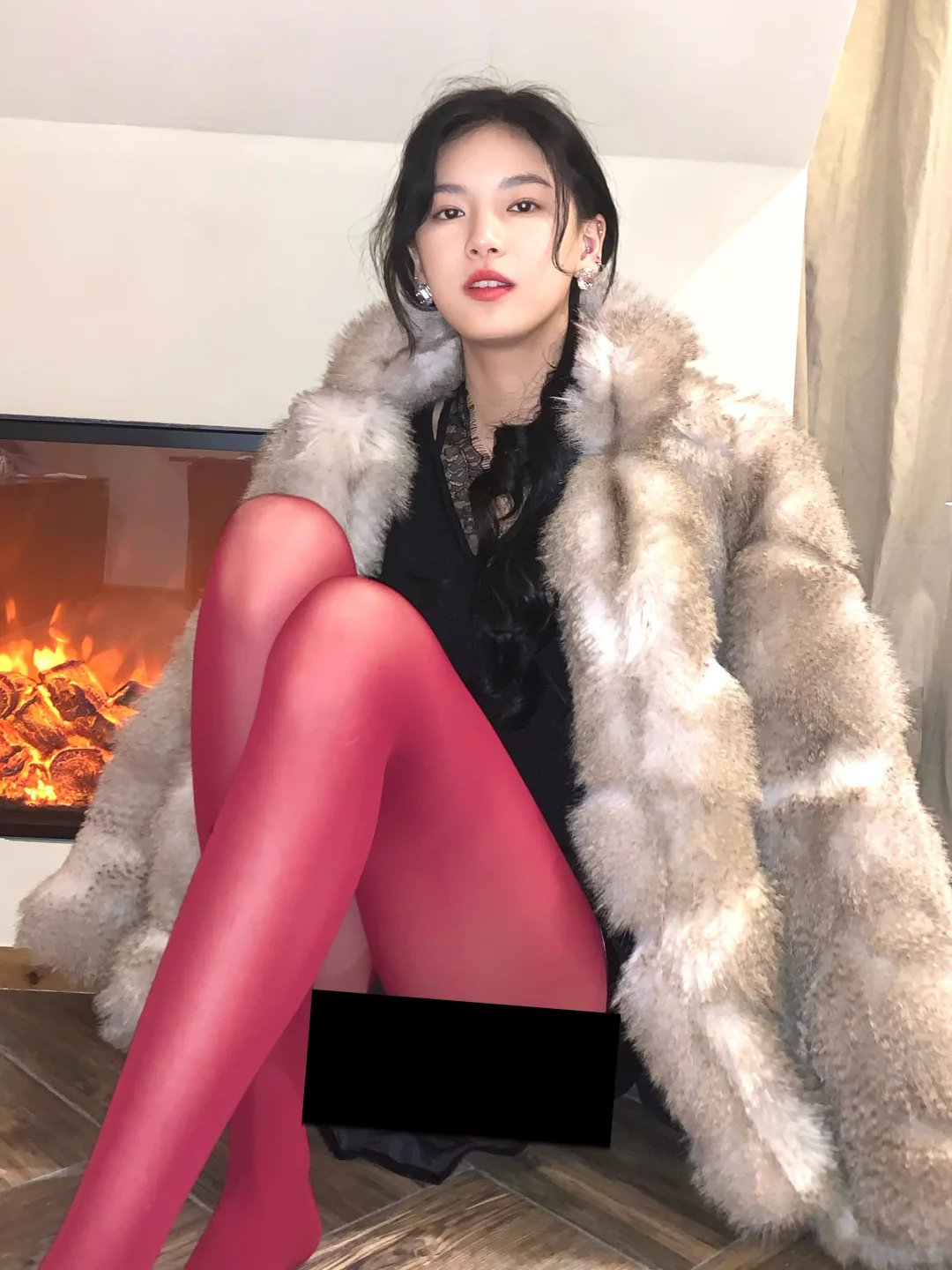 cnyootd｜左滑看时髦小姨放烟花