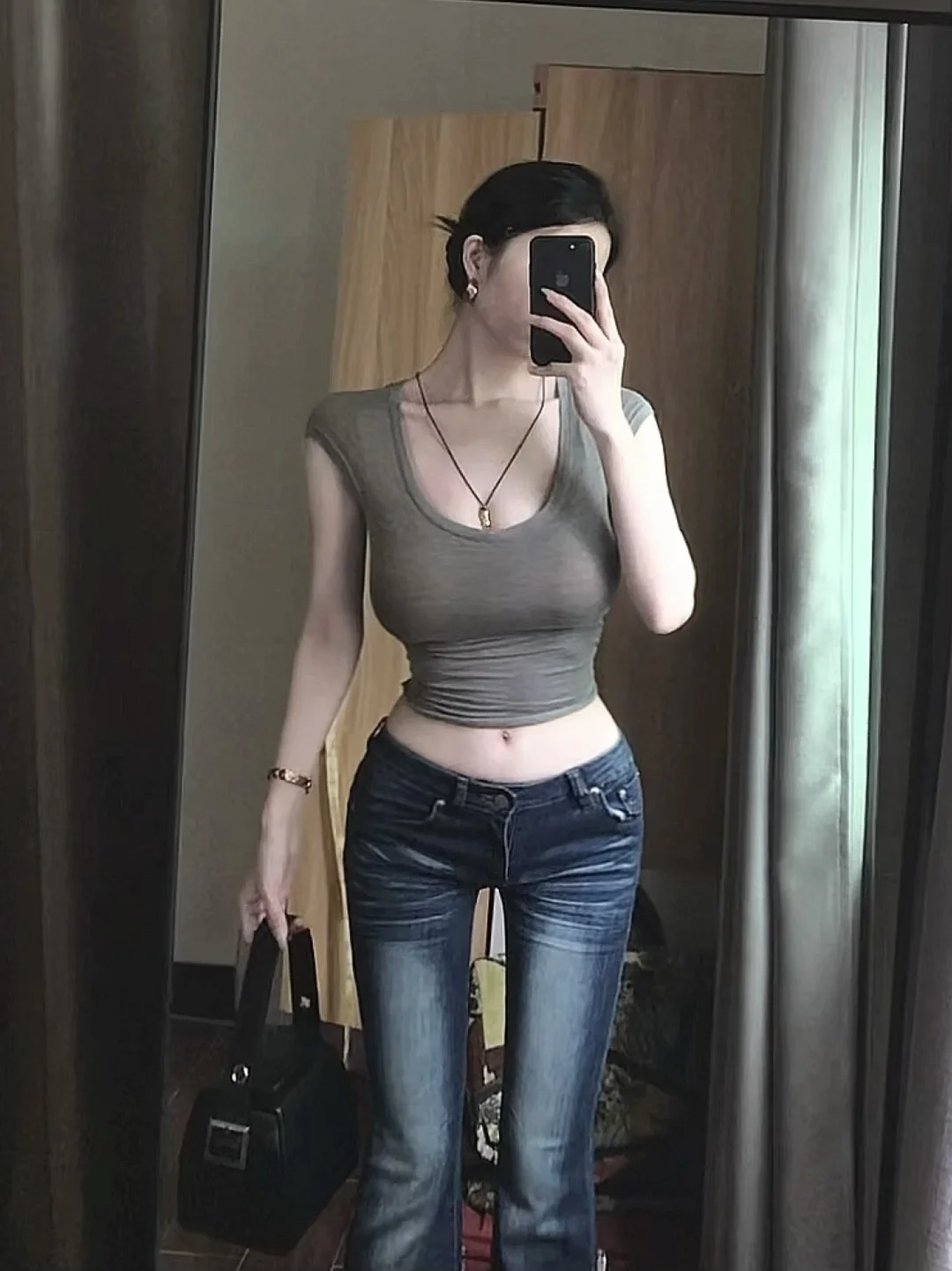 低腰微喇裤我又可以了！