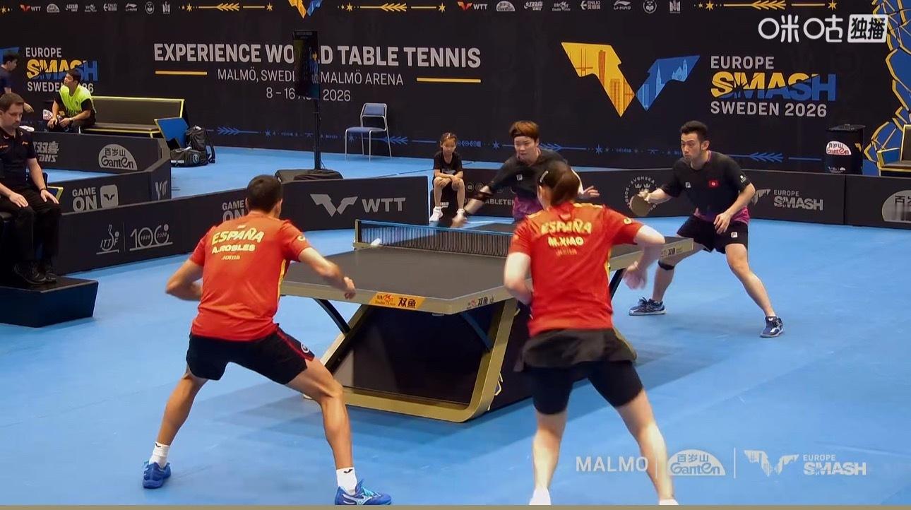 2026瑞典大满贯混合双打4-2黄镇廷/杜凯琹3-0罗布勒斯/肖瑶茜（12-10