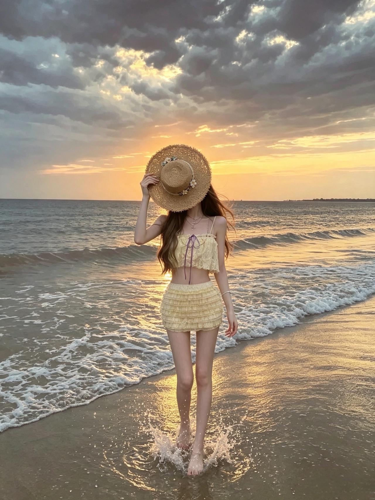 来海边赴一场夏日的浪漫 夏日海边有多出片 晚霞和海滩的氛围感