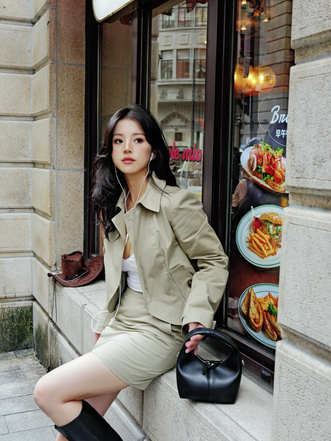 khaki suits on the street