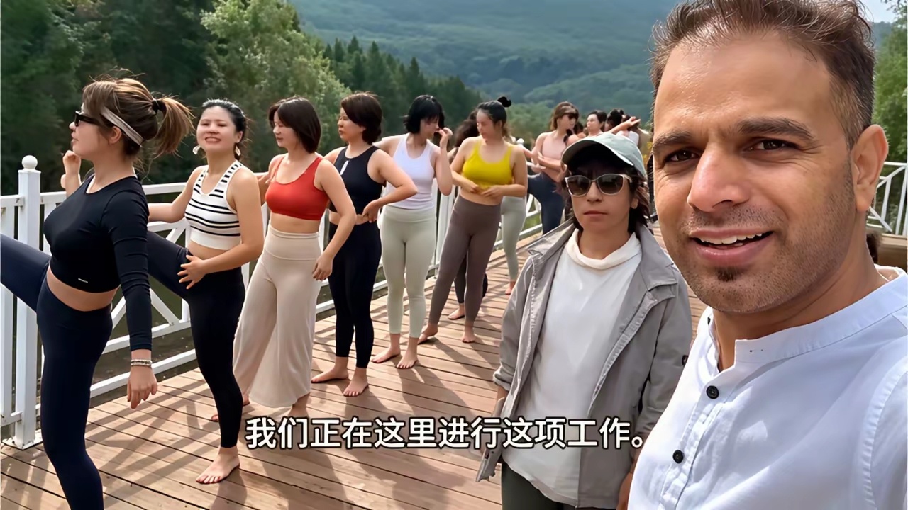 印度瑜伽老师带三十多名中国女性参与团建，成全外籍老师外网爆红。 