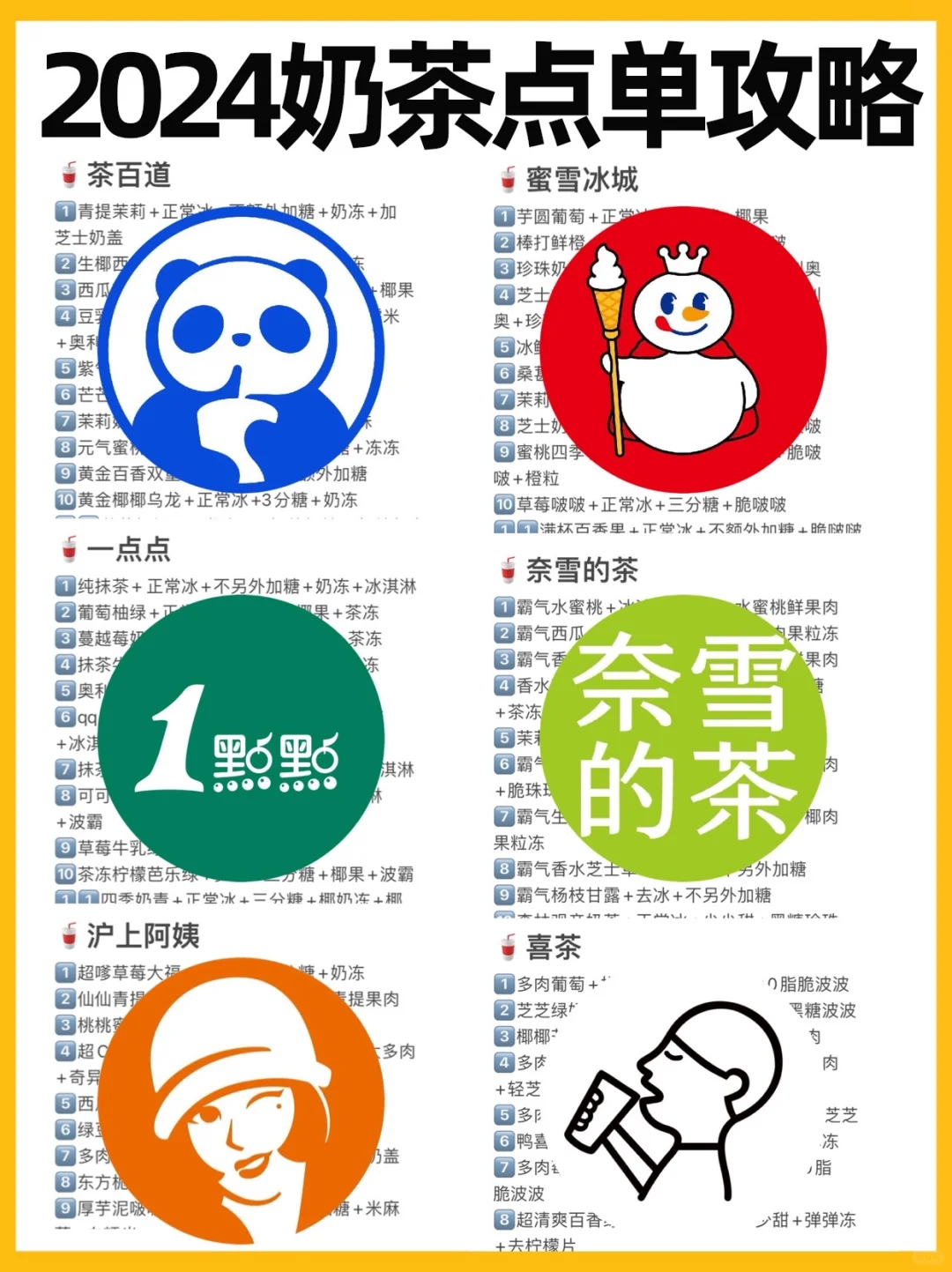 超全🔥2024奶茶点单攻略‼️附隐藏喝法㊙️