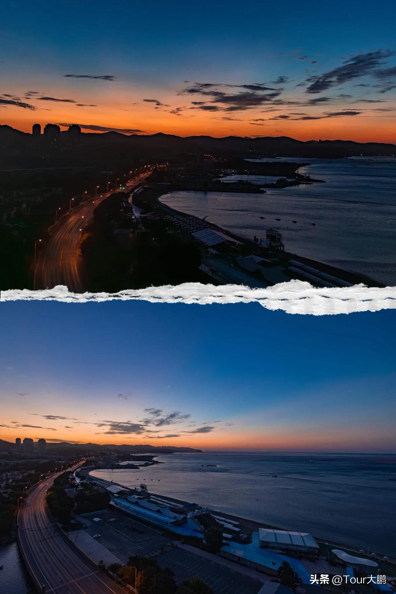 🌊大连旅顺｜日出塔河湾🌅 日落将军石🌇
 
旅顺两大神仙观海点位✨，一观朝