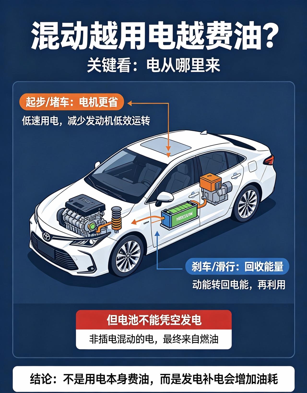 混动越用电越费油？应该怎么开？混动车型 混动车知识 混动原理 丰田混动