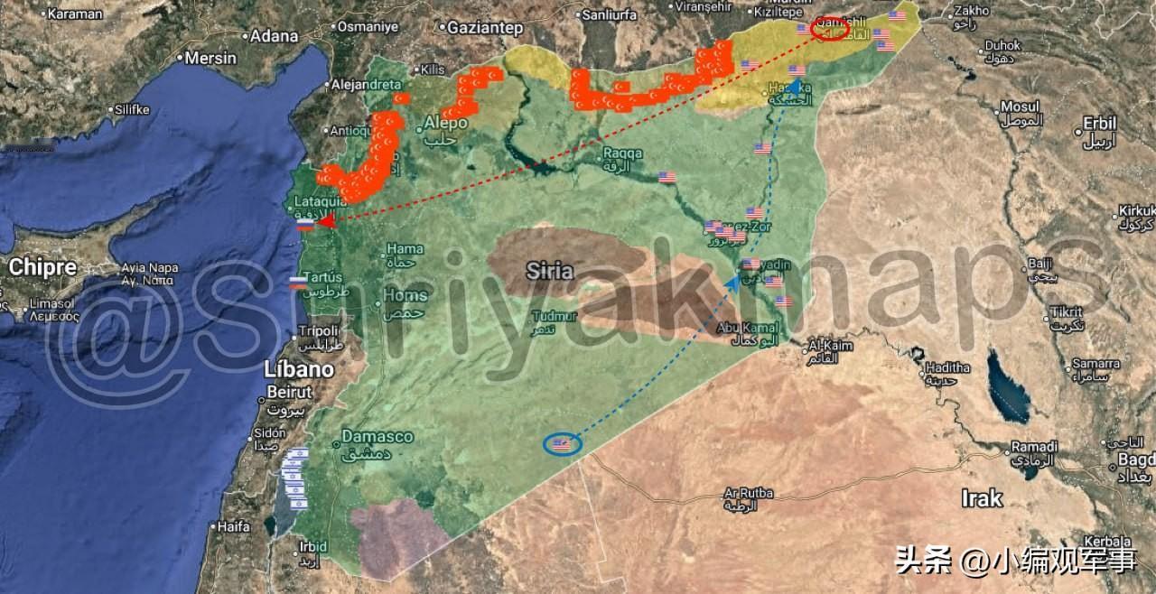 Suriyak继续更新叙利亚局势：

美国军队于2月11日撤离了坦夫基地。该基地