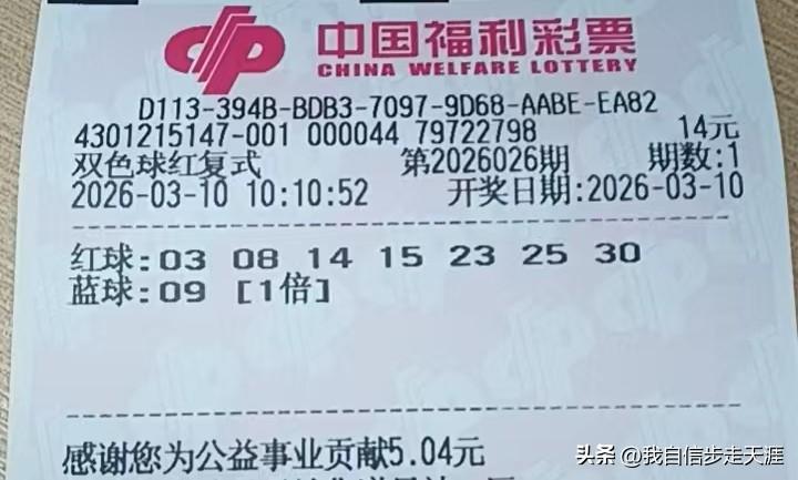重要声明
上期晒出双色球中奖票，个别粉丝发现我的蓝球与预测中不一致我，在评论中说