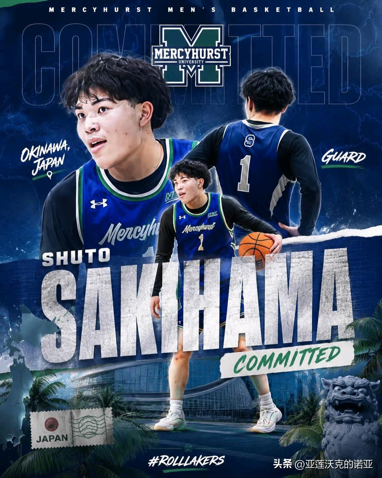 日本控卫崎滨秀斗Shuto Sakihama宣布承诺加盟D1球队NCAA男篮 默