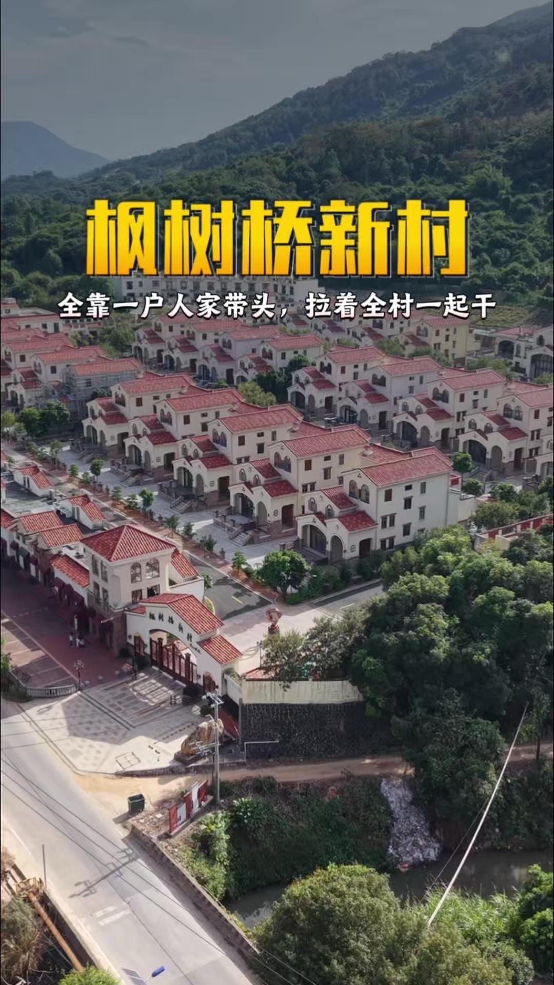 🌿广东潮州枫树桥新村被誉为“饶平第一村”，超七成家庭从事经商。
1️⃣村子靠一