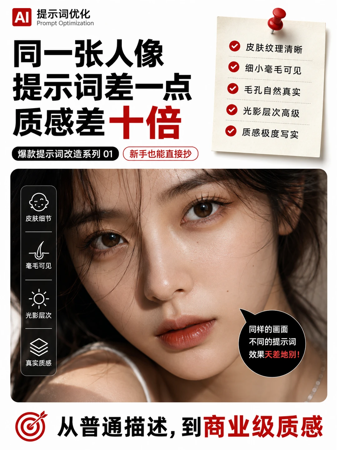 同一张人像，提示词差一点真的差很多