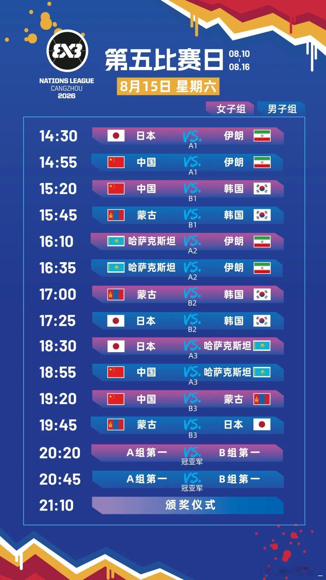 【FIBA3x3 U23国家联赛来袭 六国劲旅齐聚沧州】2026年FIBA3x3