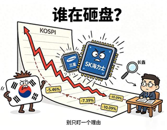 韩股熔断夜：长鑫4F²亮剑，三星海力士单日市值蒸发超400亿美元
